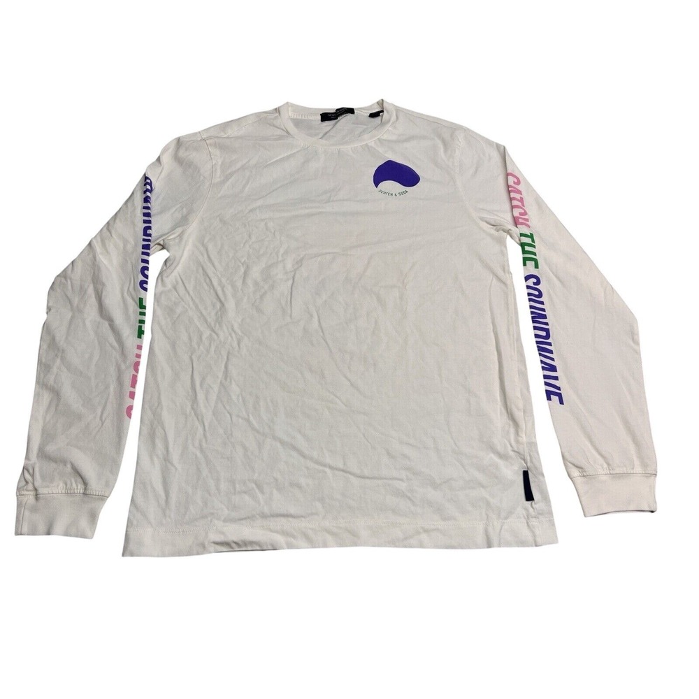 Scotch & Soda When on Holiday Mens T-Shirt Slogan Size M Amsterdam‎ Couture Tee